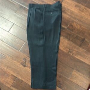 Louis Raphael Black Dress Pants Classic Straight-Leg